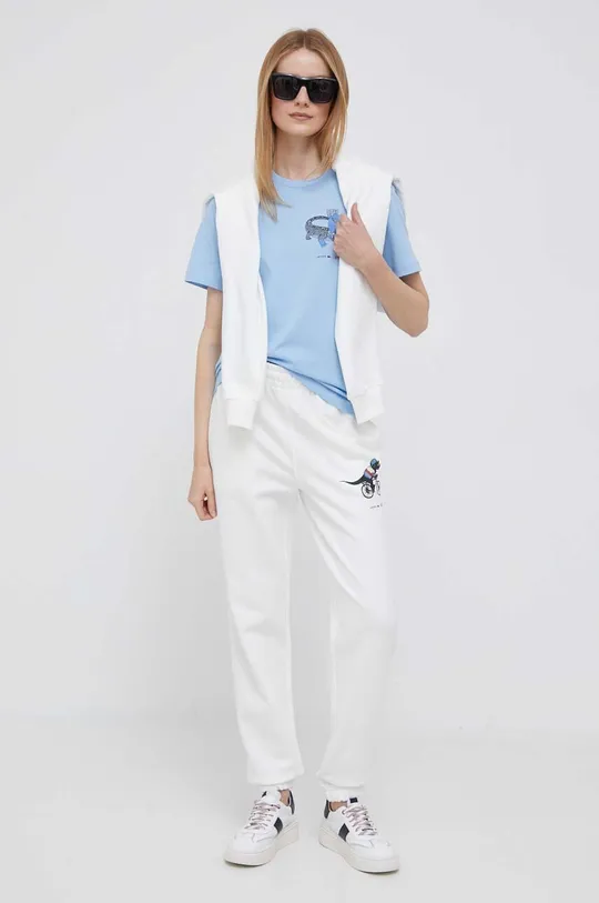 Βαμβακερή μπλούζα Lacoste x Netflix 100% Βαμβάκι
