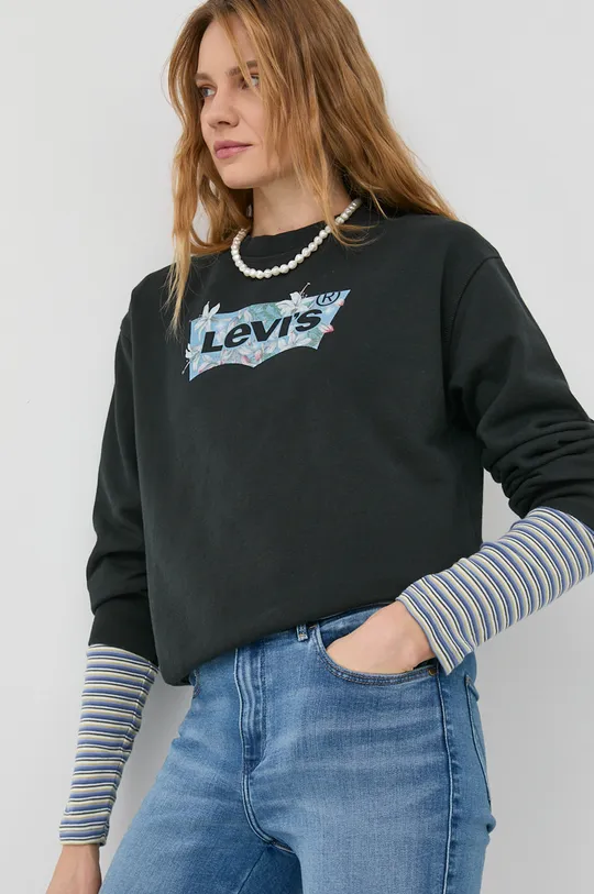 μαύρο Βαμβακερή μπλούζα Levi's Γυναικεία
