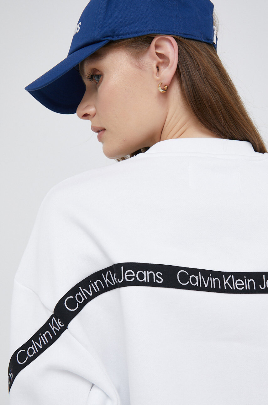 Кофта Calvin Klein Jeans жіноча колір білий з аплікацією | ANSWEAR.ua