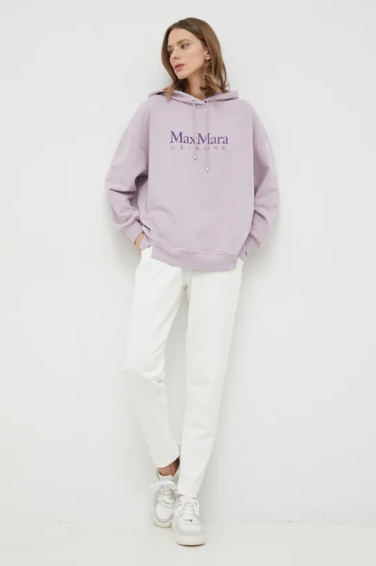 Pulover Max Mara Leisure vijolična