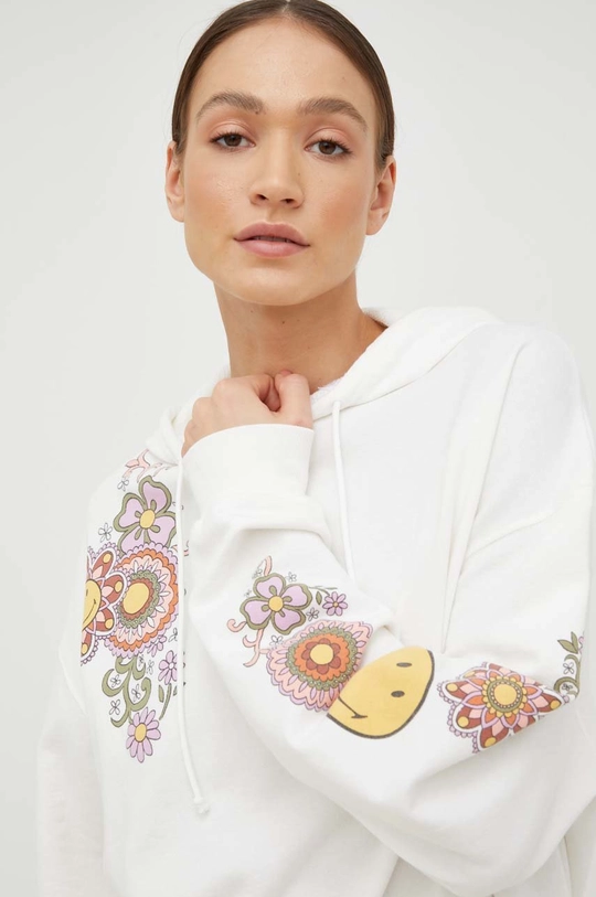 biały Billabong bluza bawełniana X SMILEY