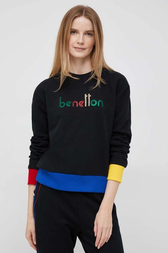 чёрный Хлопковая кофта United Colors of Benetton