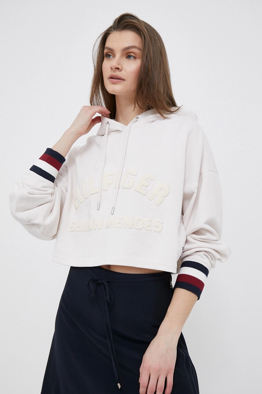 beżowy Tommy Hilfiger bluza x Shawn Mendes Damski