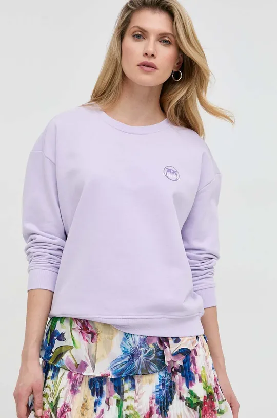 fioletowy Pinko bluza bawełniana
