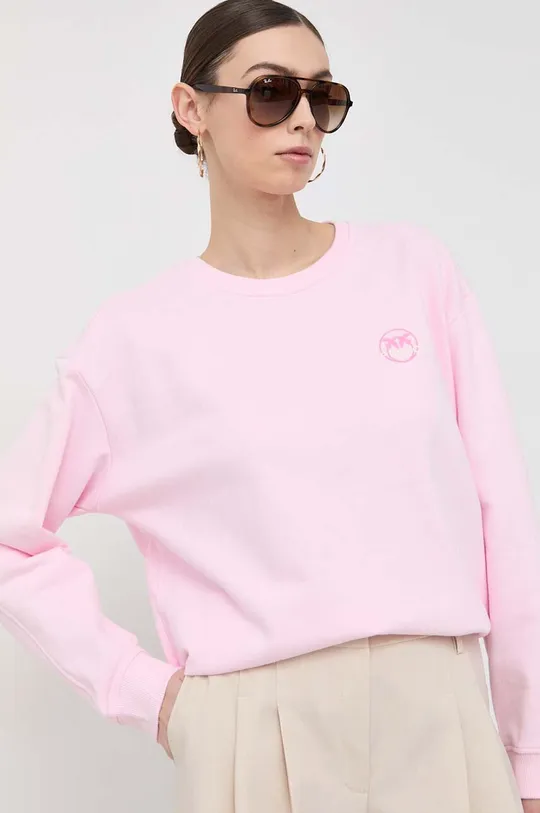 różowy Pinko bluza bawełniana Damski