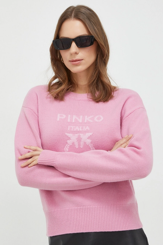 рожевий Вовняний светр Pinko Жіночий