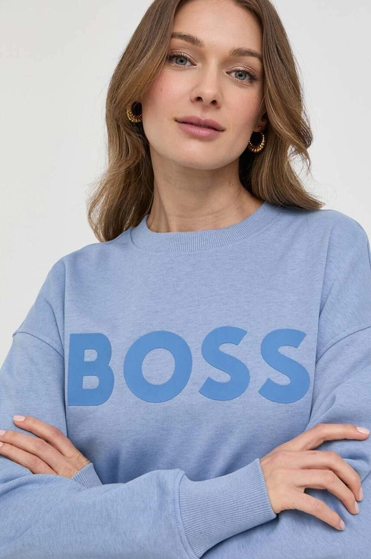 голубой Хлопковая кофта BOSS