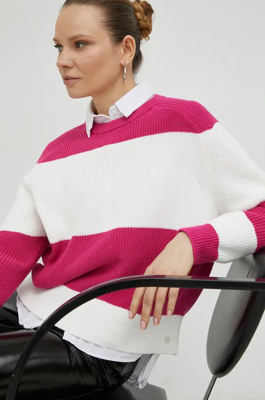 рожевий Бавовняний светр Marc O'Polo DENIM Жіночий