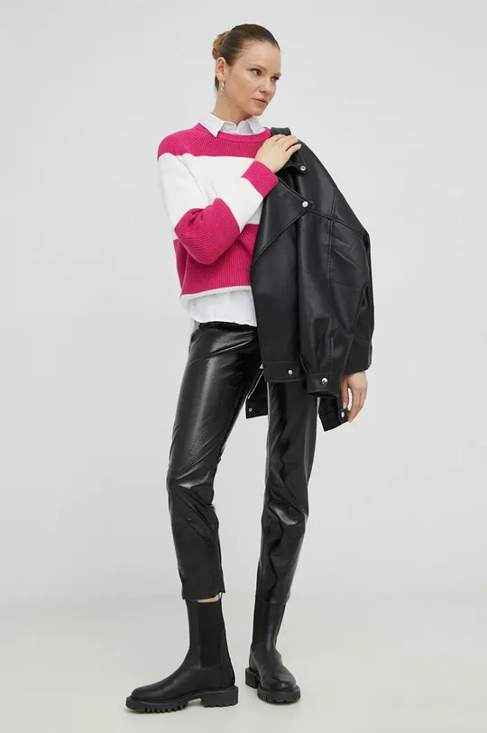 Βαμβακερό πουλόβερ Marc O'Polo DENIM ροζ