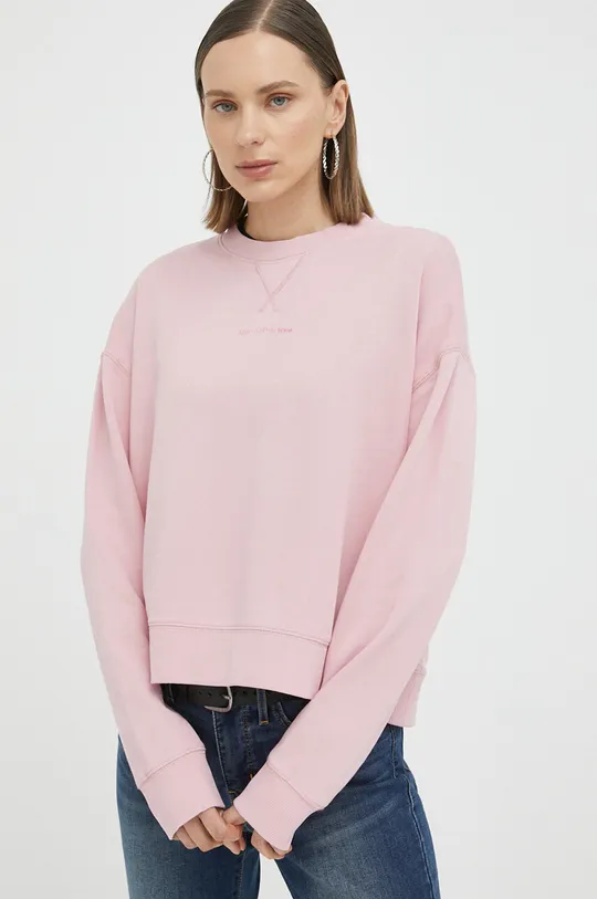 ροζ Βαμβακερή μπλούζα Marc O'Polo DENIM Γυναικεία