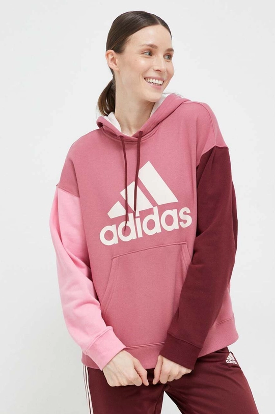 roza Pamučna dukserica adidas Ženski