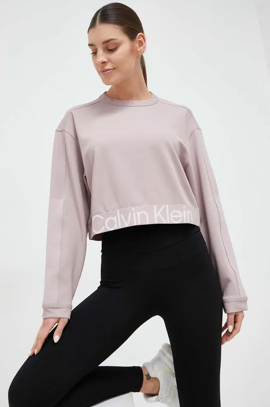 Tréningová mikina Calvin Klein Performance Effect fialová