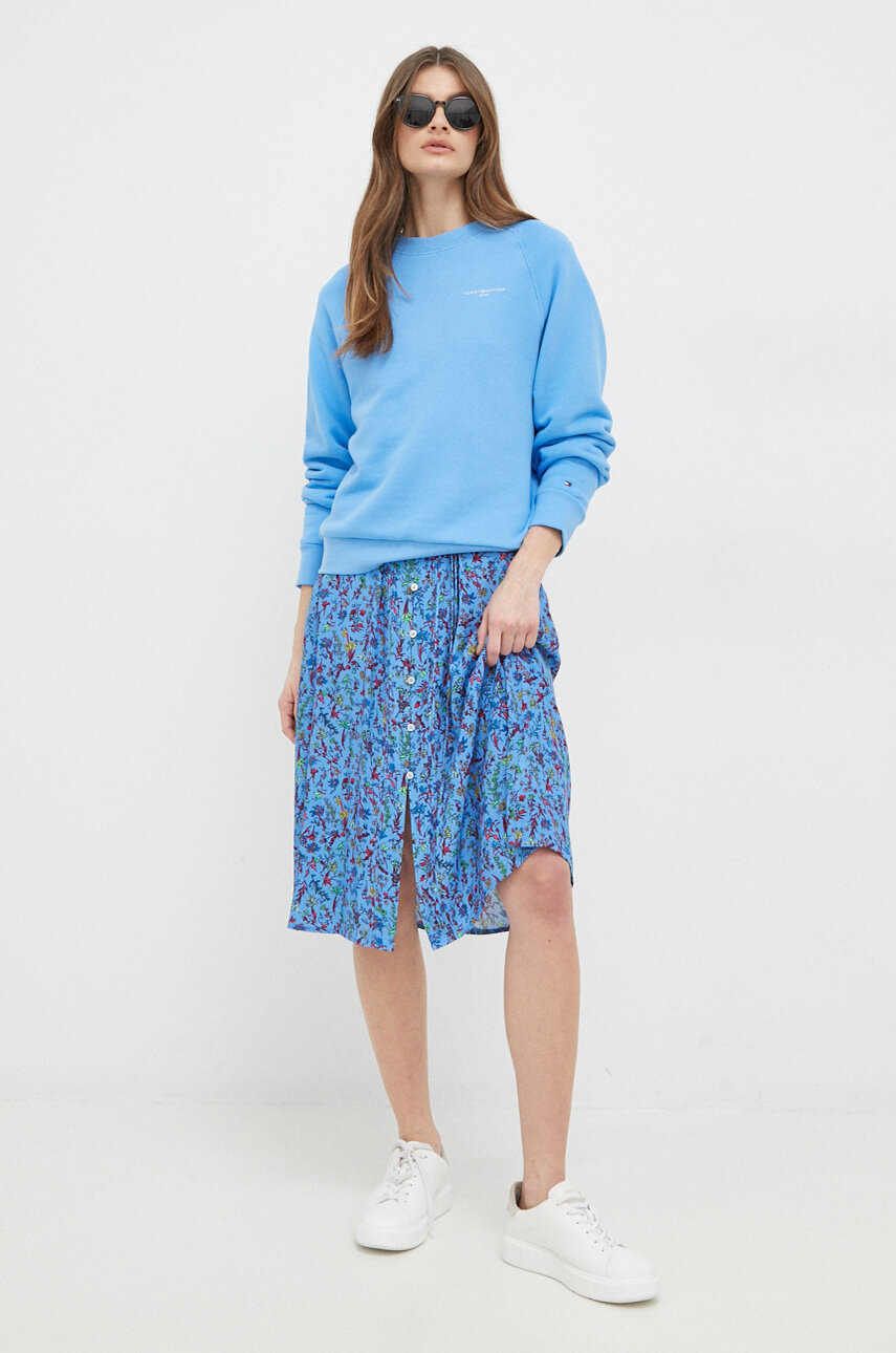 Mikina Tommy Hilfiger modrá