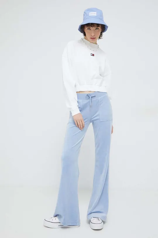 Βαμβακερή μπλούζα Tommy Jeans λευκό
