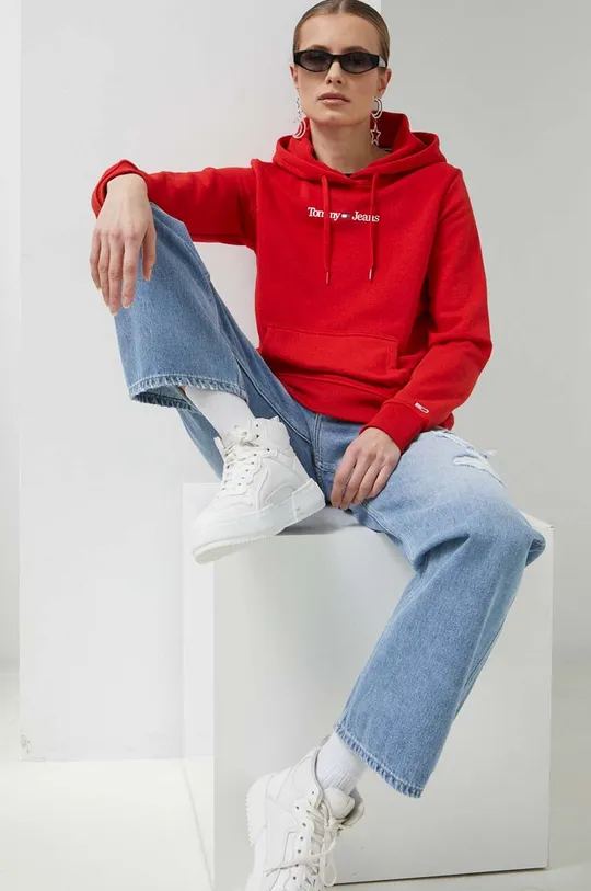 Tommy Jeans bluza czerwony