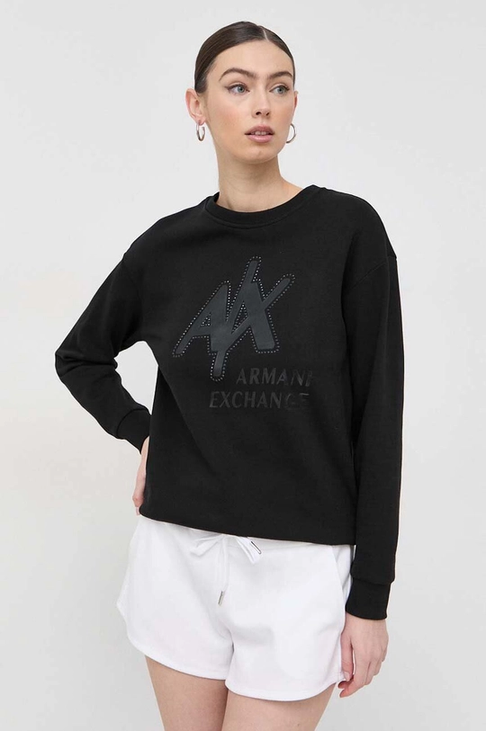 czarny Armani Exchange bluza Damski