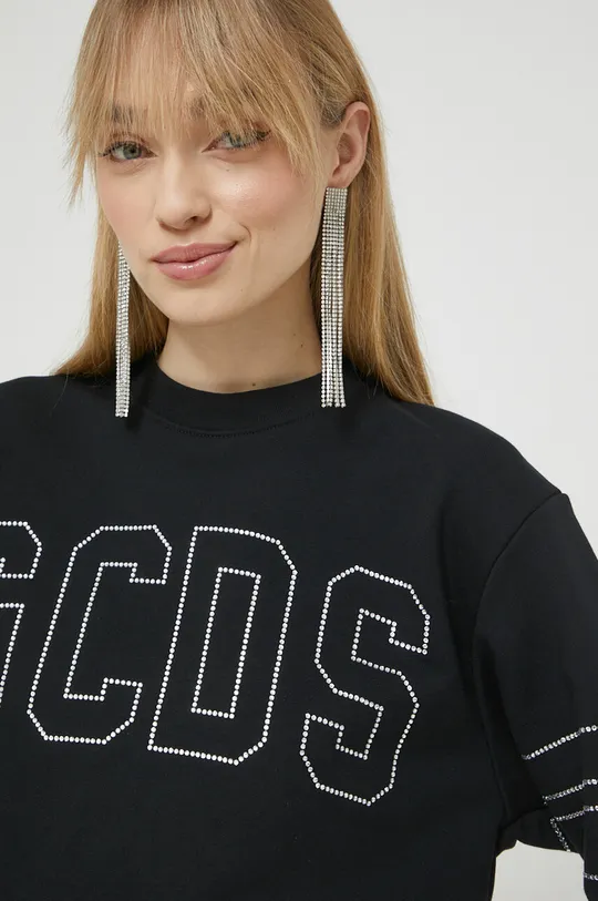 czarny GCDS bluza bawełniana