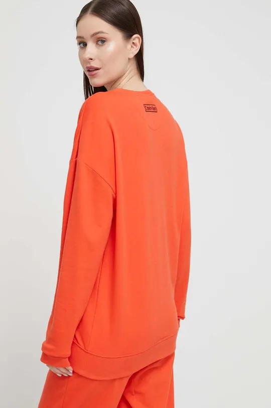 Mikina s kapucňou Calvin Klein Underwear oranžová