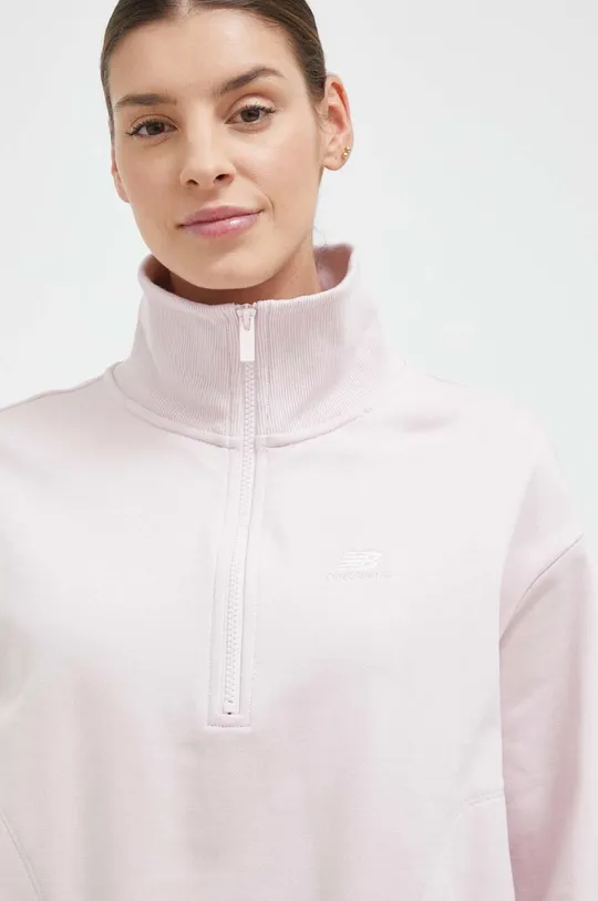 pink New Balance cotton sweatshirt