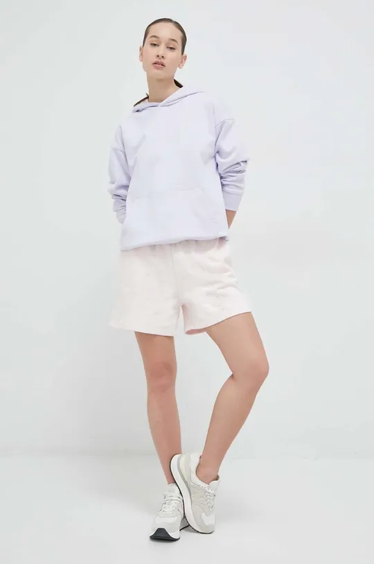 New Balance bluza bawełniana fioletowy