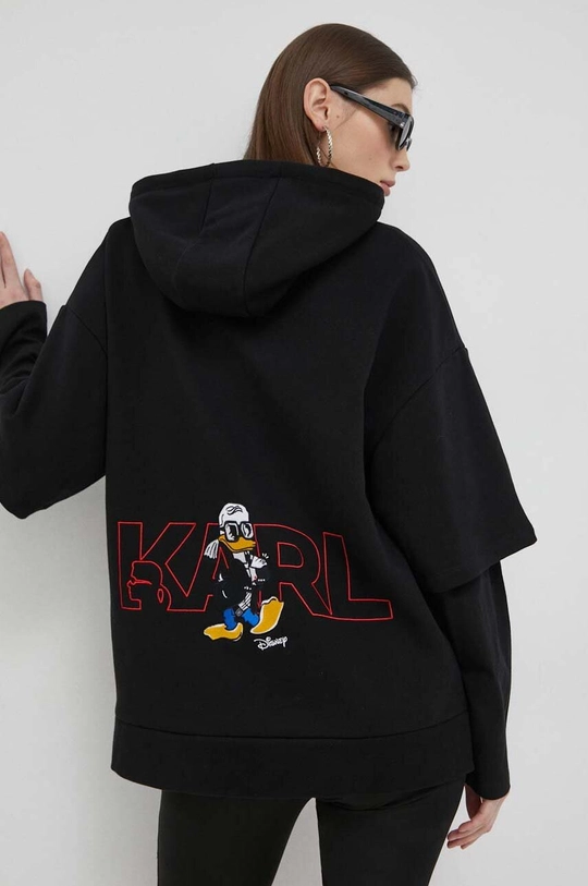 czarny Karl Lagerfeld bluza x Disney Damski