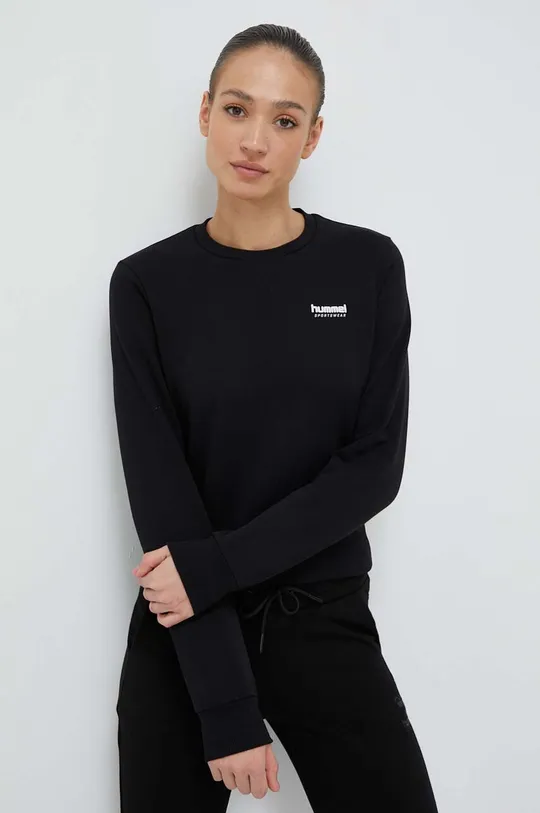 μαύρο Βαμβακερή μπλούζα Hummel Γυναικεία