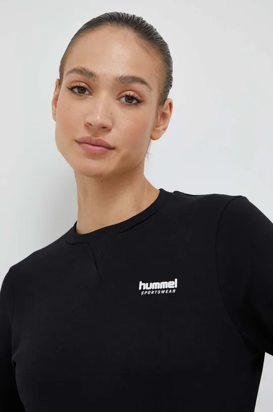 μαύρο Βαμβακερή μπλούζα Hummel