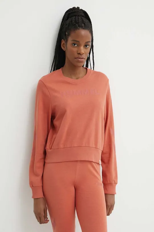 πορτοκαλί Βαμβακερή μπλούζα Hummel Γυναικεία