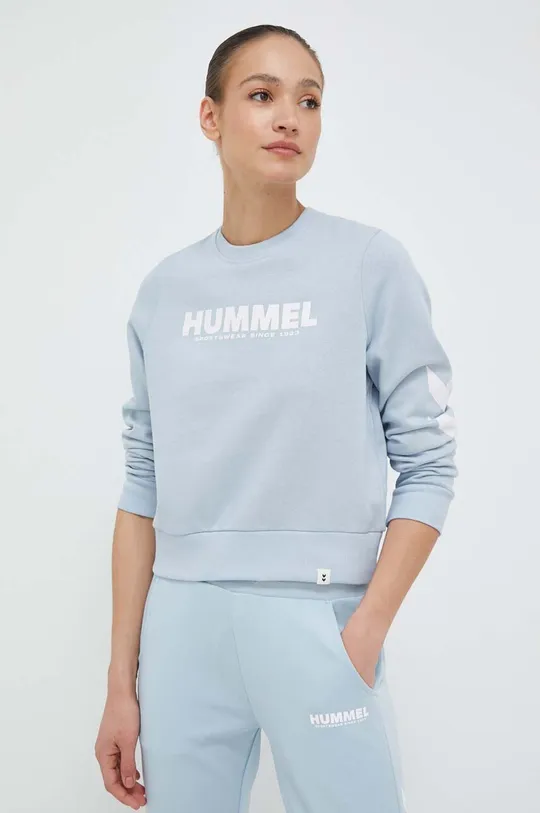 μπλε Βαμβακερή μπλούζα Hummel Γυναικεία