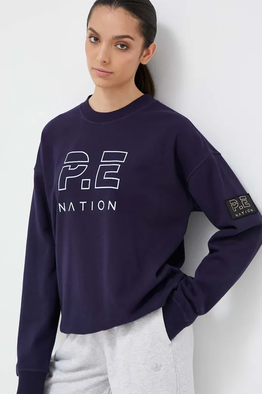mornarsko modra Bombažen pulover P.E Nation