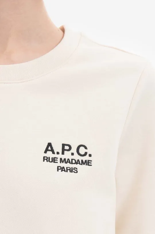 λευκό Βαμβακερή μπλούζα A.P.C. Sweat Skye