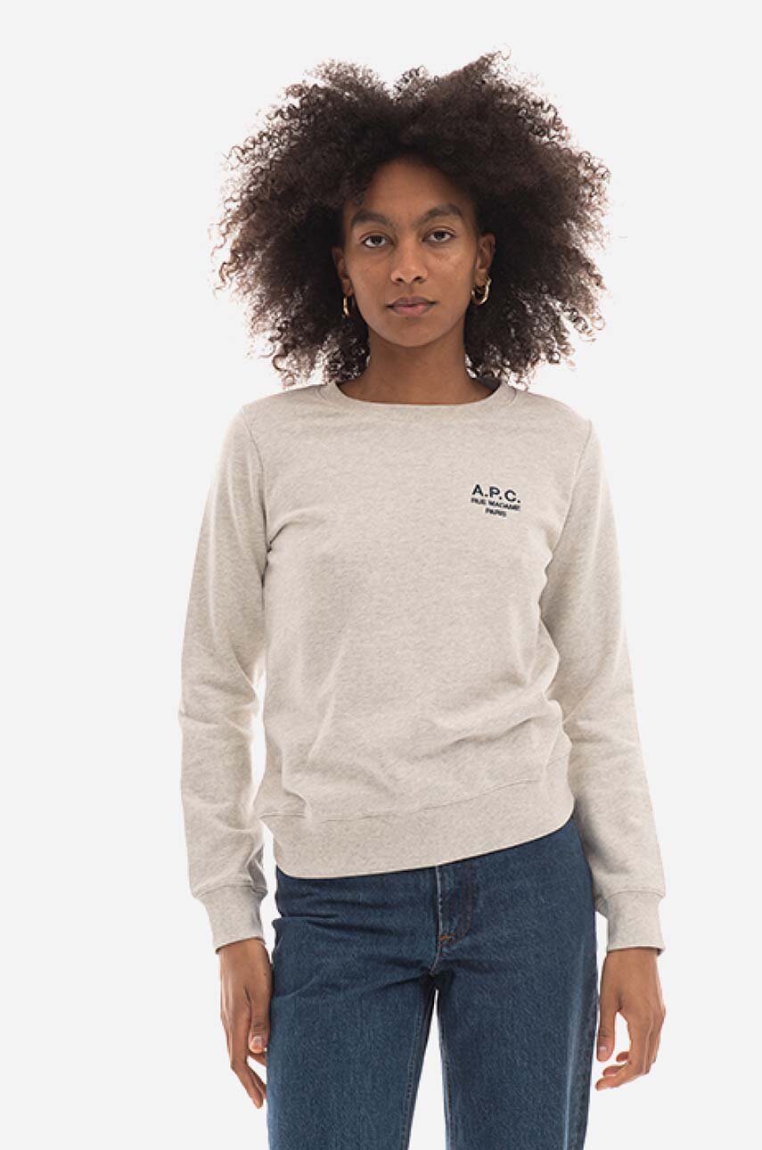 bej A.P.C. hanorac de bumbac Sweat Skye De femei