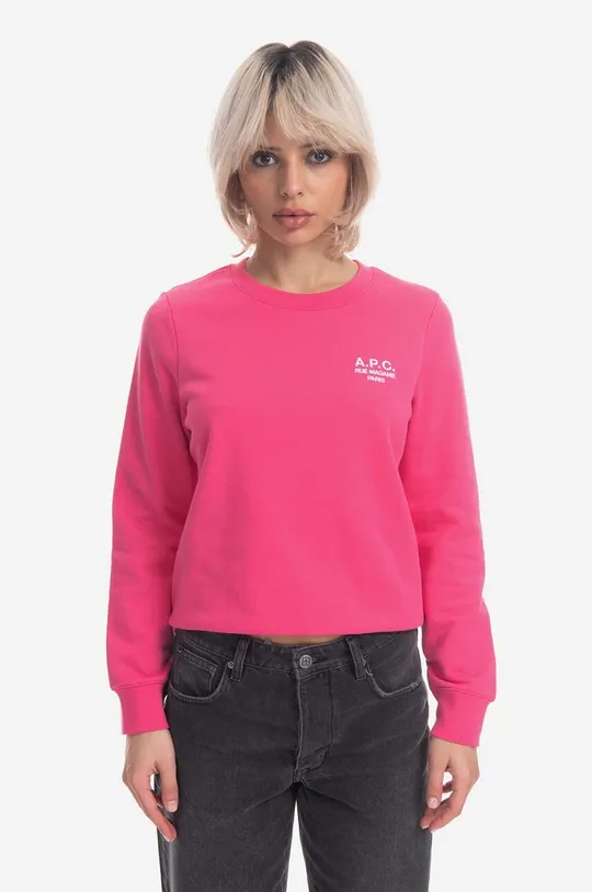 ροζ Βαμβακερή μπλούζα A.P.C. Sweat Skye Γυναικεία