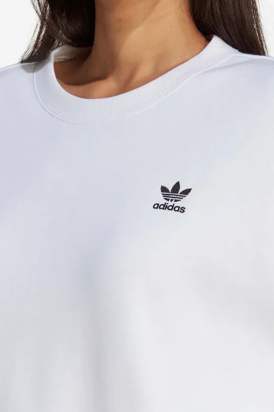 white adidas Originals cotton sweatshirt Adicolor Classics Sweatshirt