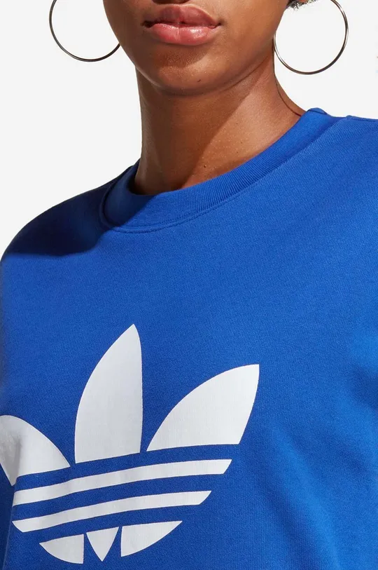 blue adidas Originals cotton sweatshirt Trefoil Crew Sweat