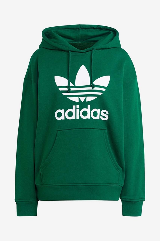 zielony adidas Originals bluza bawełniana Trefoil Hoodie