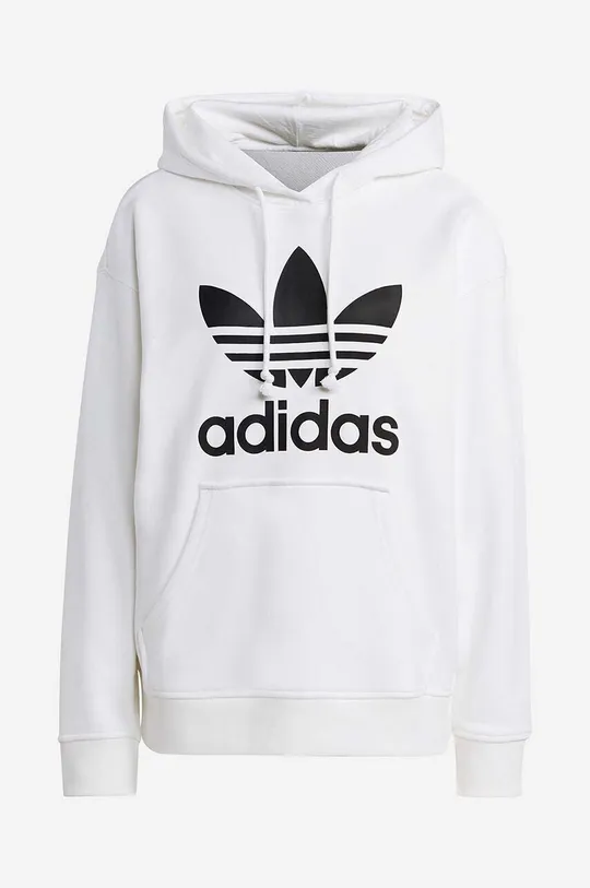 white adidas Originals cotton sweatshirt Trefoil Hoodie