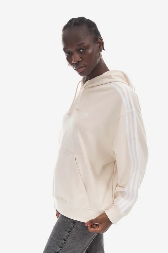 Βαμβακερή μπλούζα adidas Originals μπεζ
