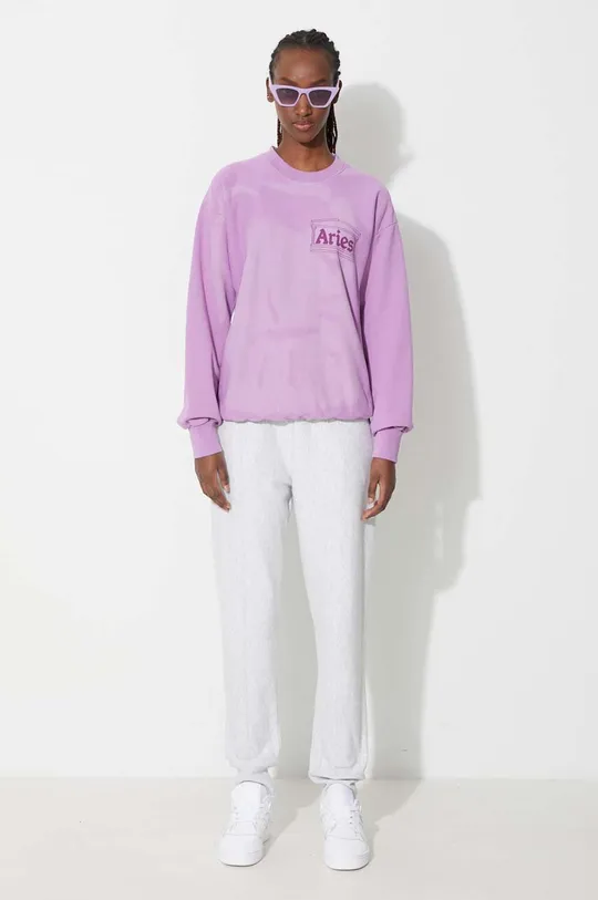 Aries cotton sweatshirt violet