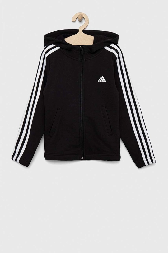 czarny adidas bluza dziecięca G 3S FZ Dziewczęcy