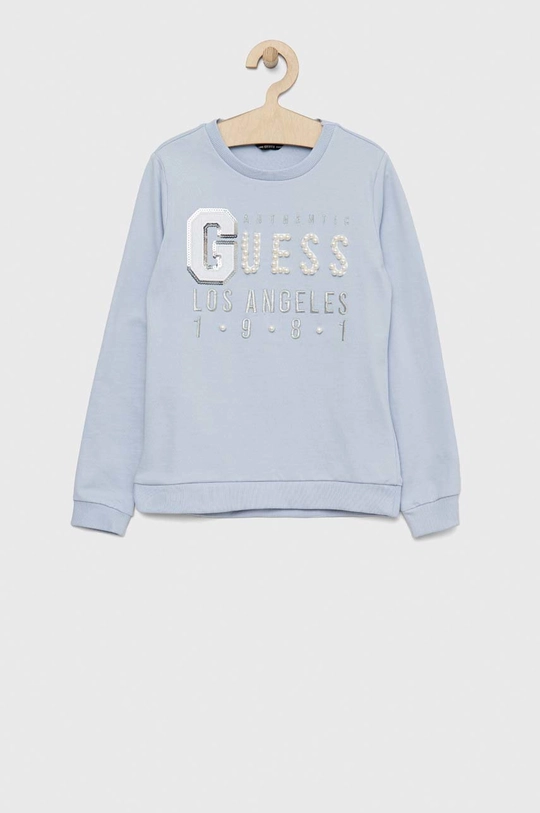 μπλε Παιδική βαμβακερή μπλούζα Guess Για κορίτσια