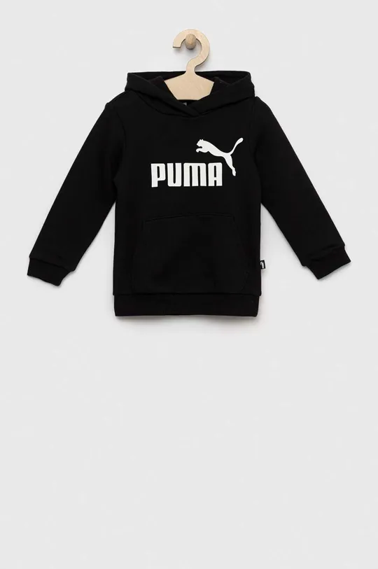czarny Puma bluza dziecięca ESS Logo Hoodie TR G Dziewczęcy