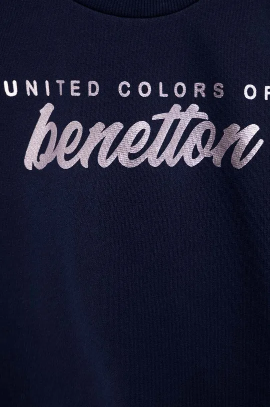 Dječja pamučna dukserica United Colors of Benetton mornarsko plava