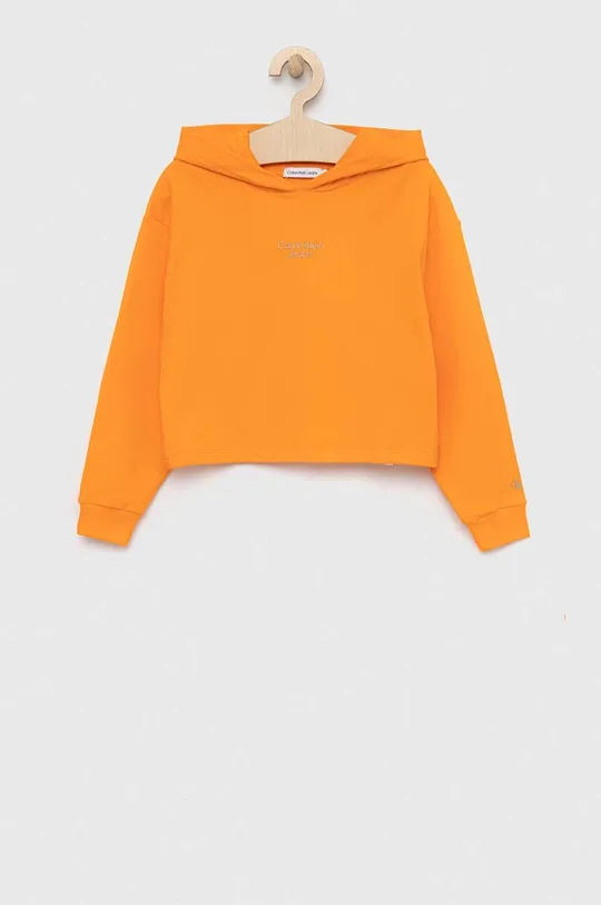 Детская кофта Calvin Klein Jeans оранжевый