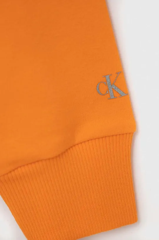 oranžová Detská mikina Calvin Klein Jeans