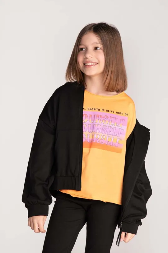 μαύρο Παιδική βαμβακερή μπλούζα Coccodrillo Για κορίτσια