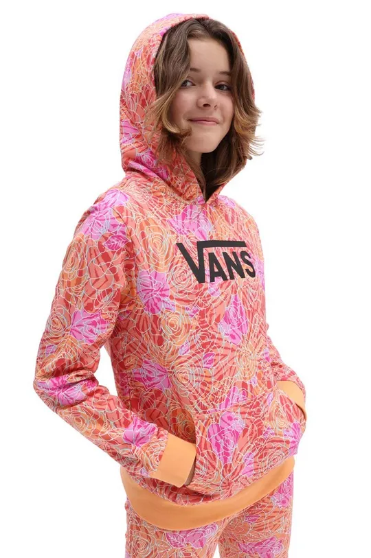 πορτοκαλί Παιδική βαμβακερή μπλούζα Vans ROSE CAMO PRINT HOODIE CYCLAMEN Για κορίτσια