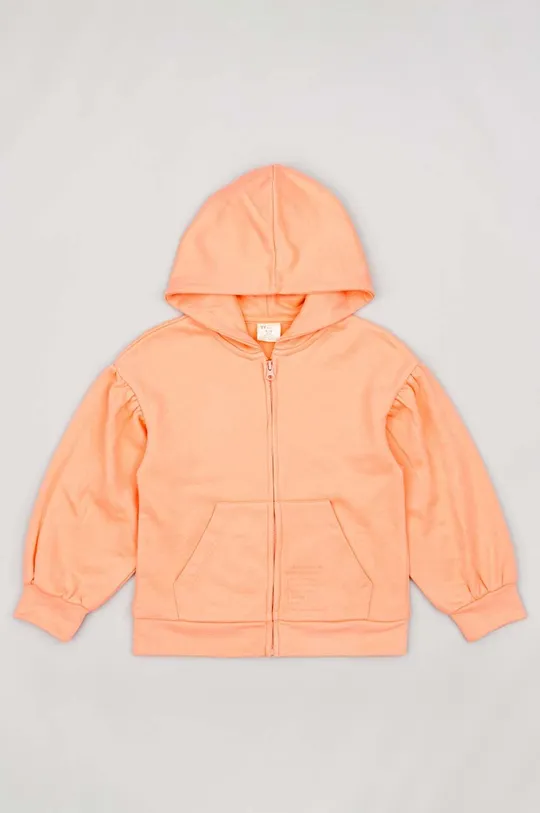 oranžna Otroški bombažen pulover zippy Dekliški