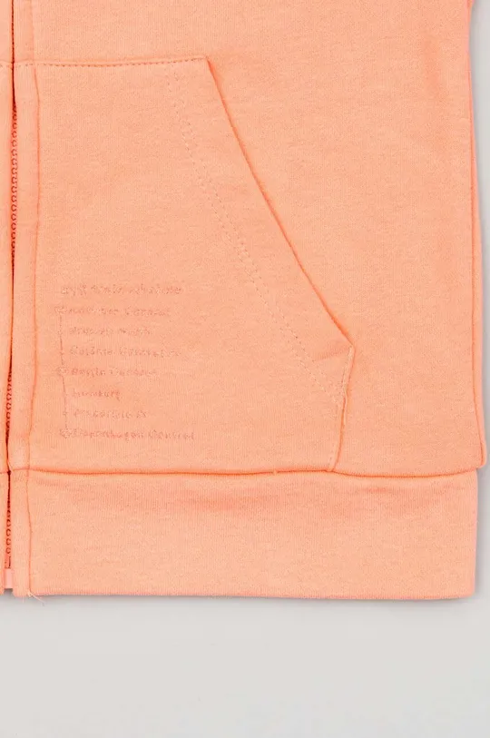 oranžová Detská bavlnená mikina zippy