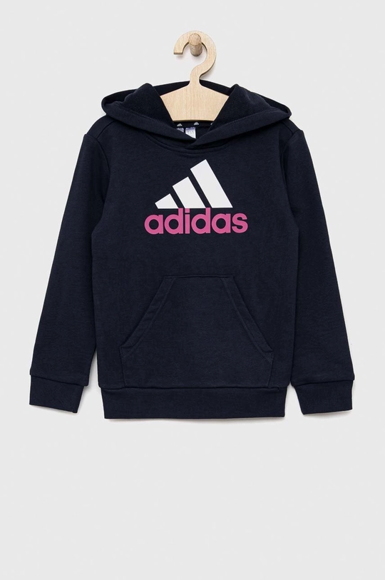 tmavomodrá Detská mikina adidas U BL 2 HOODIE Detský